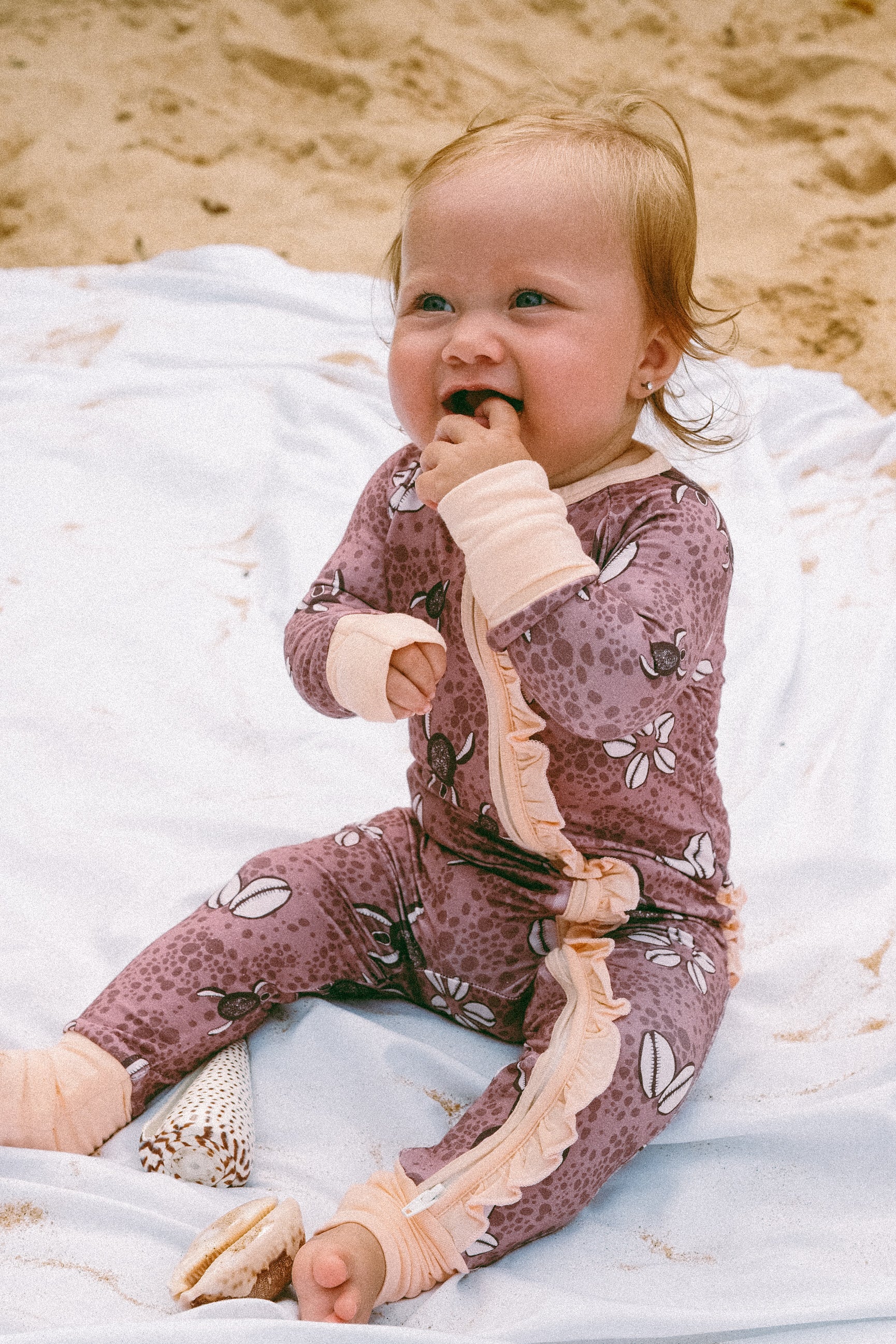 Pink Honu Cowrie sleepies