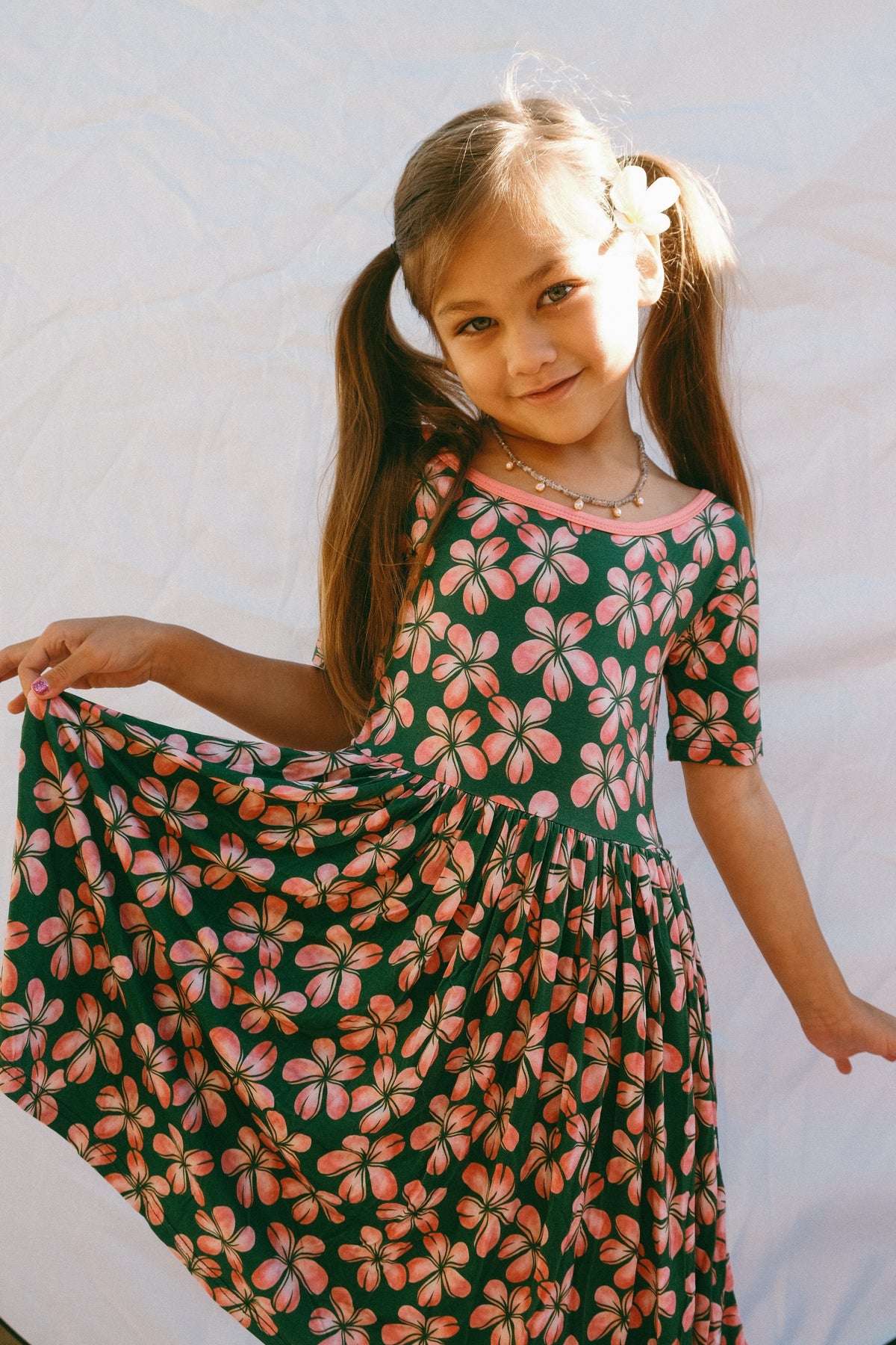 Plumeria toddler dress