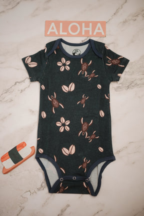 Blue Honu Cowrie onesie