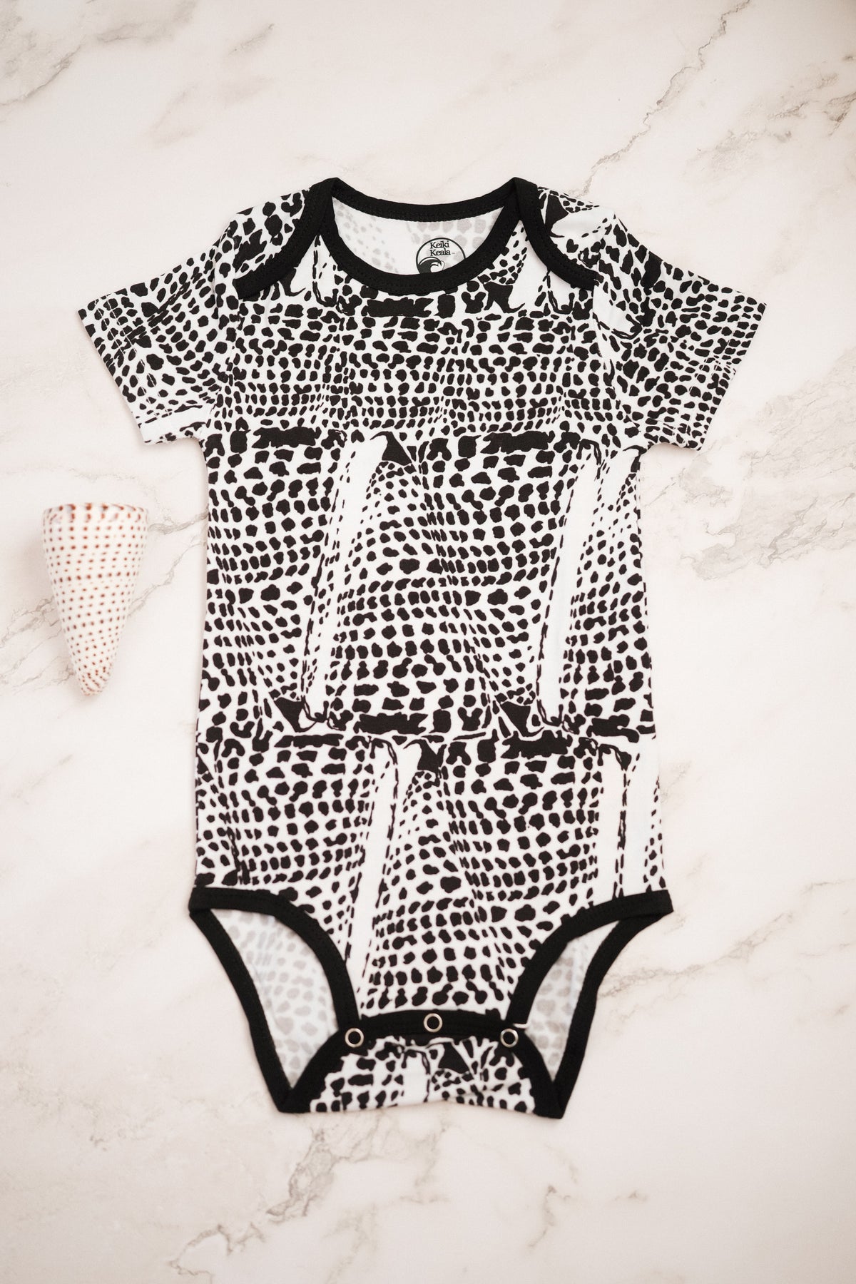 Leopard cone shell onesie